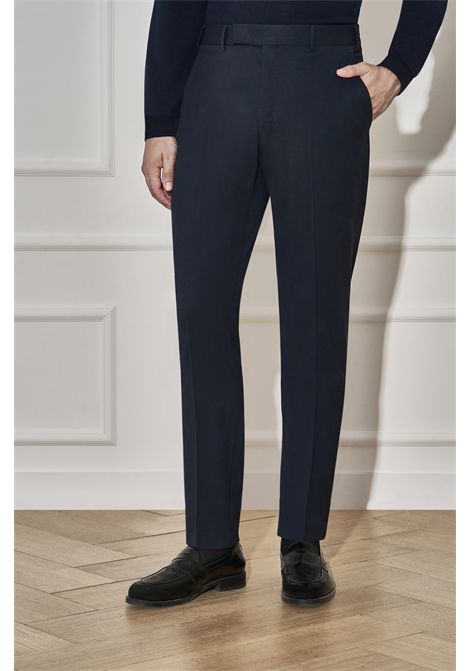 PT Torino Pantaloni Carrot Rebel in Lana Batavia Blu Uomo PT TORINO | Pantaloni | CO-RFZ1Z00FWD0370